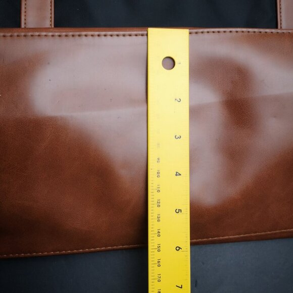 Relavel Black & Brown Unisex Zipper Closure Computer Tote with Built in USB - Picture 15 of 16